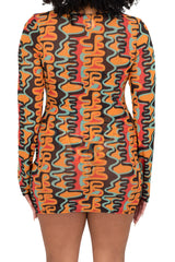 OLEO LONG SLEEVE MINI DRESS