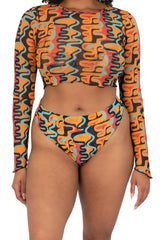 OLEO LONG SLEEVE CROP TOP