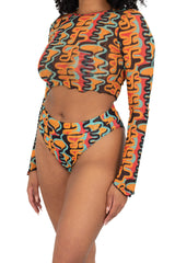 OLEO LONG SLEEVE CROP TOP