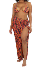 MARACUYA RUCHED SLIT MAXI SKIRT