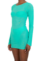 BAHIA LONG SLEEVE MINI DRESS