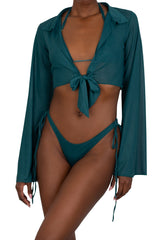 IRATI TIE FRONT CROP SHIRT