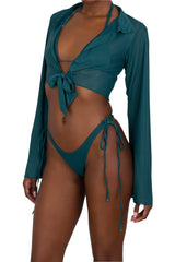 IRATI TIE FRONT CROP SHIRT