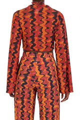 MARACUYA TIE FRONT CROP SHIRT