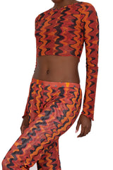 MARACUYA LONG SLEEVE CROP TOP
