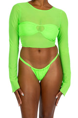 MARGARITA LONG SLEEVE CROP TOP