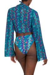 MAR TIE FRONT CROP SHIRT