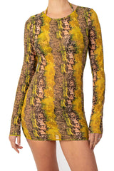 AROUCA LONG SLEEVE MINI DRESS