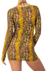 AROUCA LONG SLEEVE MINI DRESS